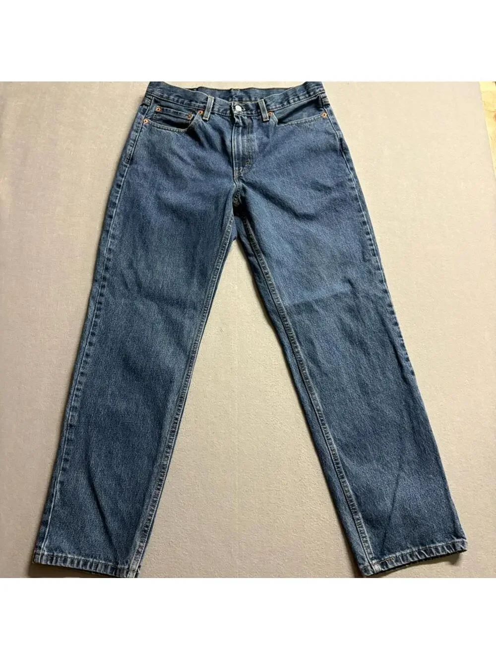 Levis 550 Relaxed Fit Jeans Mens 33x32 Blue Denim Medium Wash Red Tab